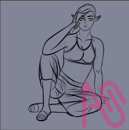 Nyx Askalon Rethzhi Illust of uBrk fantasy female art digital oc perspective digitalartist pinterestreference NoAI