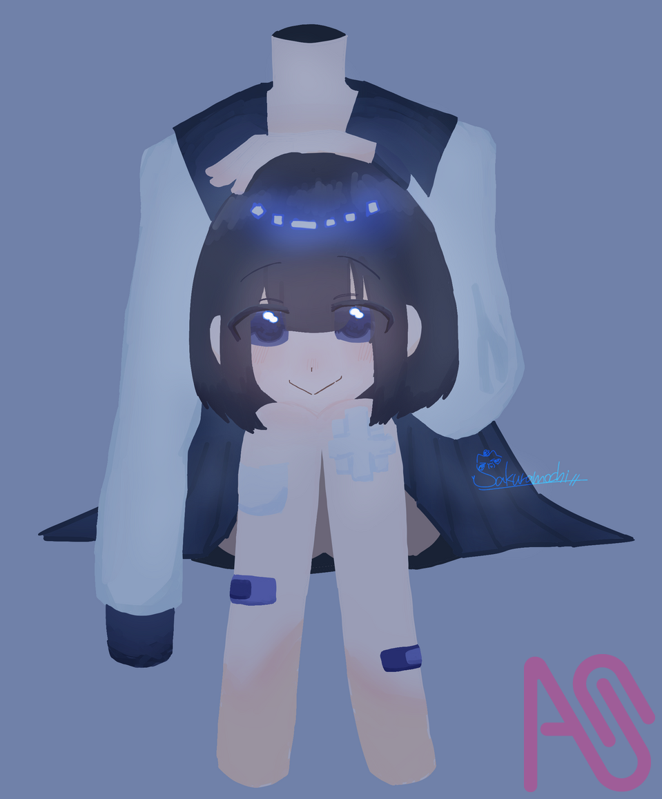撫でられタイ Illust of さくらもち digital 病み系 sailor_uniform 生首 本気絵 下手でごめんね だから下手じゃないって.... まだまだだから...