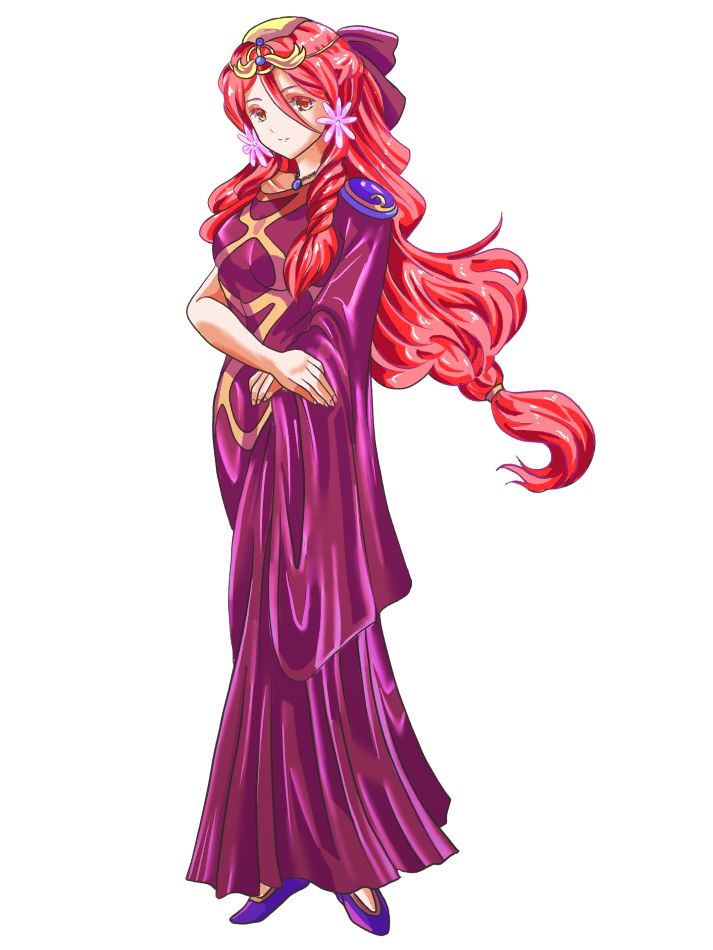 紅姿の清き女性 Illust of CIGAR お姫様 original characterdesign 赤毛 ファンタジーキャラ dress