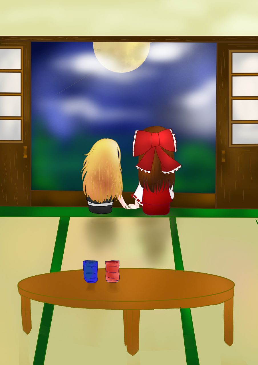 月がきれいですね フォロワー４０人突破 まりや まーにゃ Illustrations Art Street