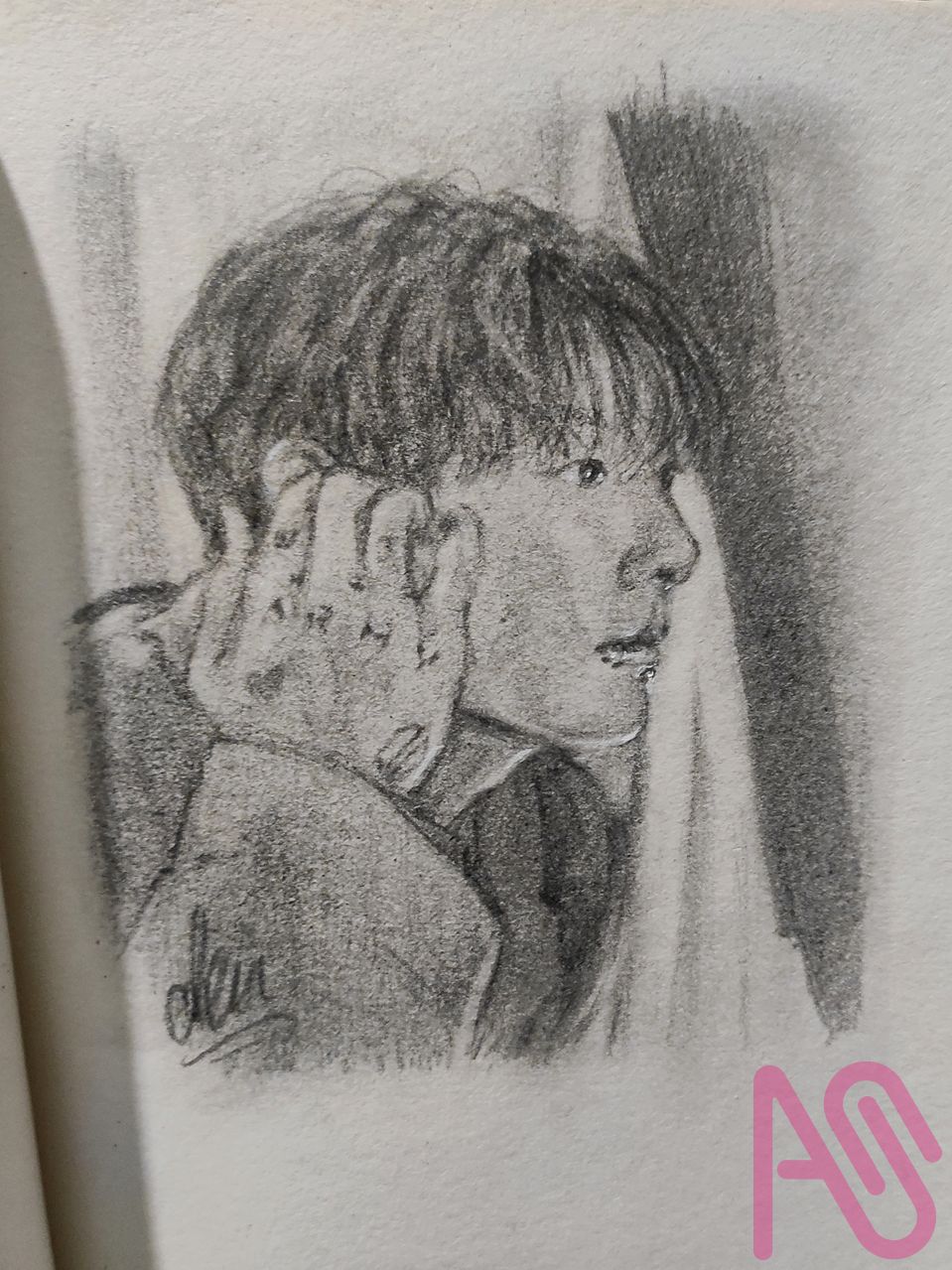 In a crowd full of people, All I see is You ➹♡ Illust of Emdeon BTS pencildrawing pencilsketch Kpop Jungkook Fanarts jeonjungkook analog btsfanarts