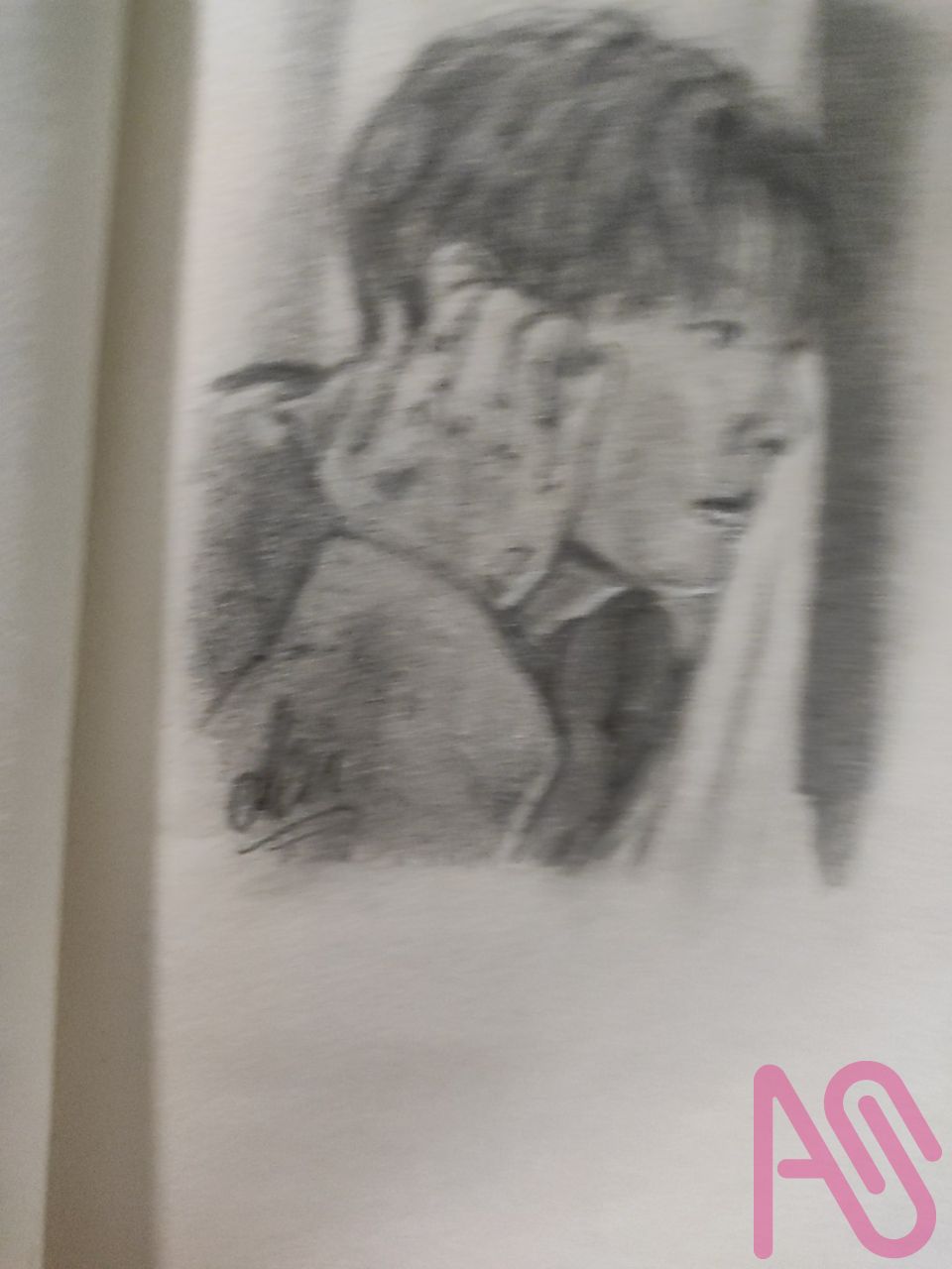 In a crowd full of people, All I see is You ➹♡ Illust of Emdeon BTS pencildrawing pencilsketch Kpop Jungkook Fanarts jeonjungkook analog btsfanarts