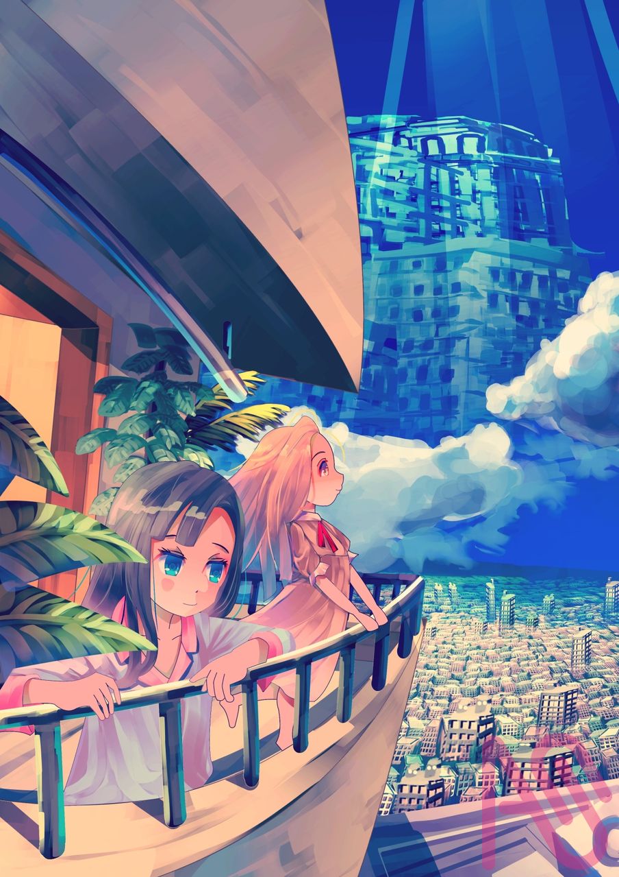 パジャマ娘 Illust of 星野かわうそ girl background