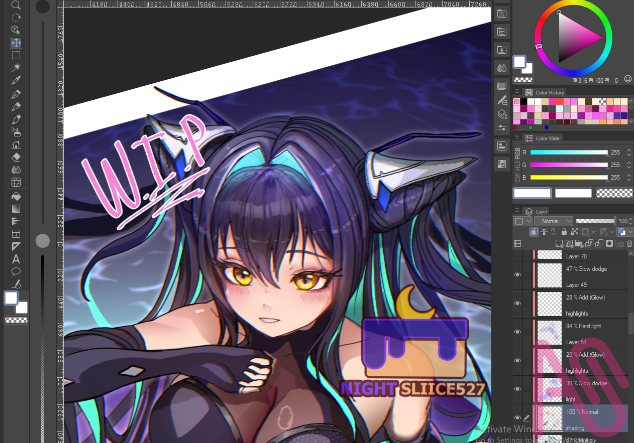 Siren NIKKE Illust of NightSliice527 girl fanart illustration art game digital mermaid digitalpainting Artwork NIKKE