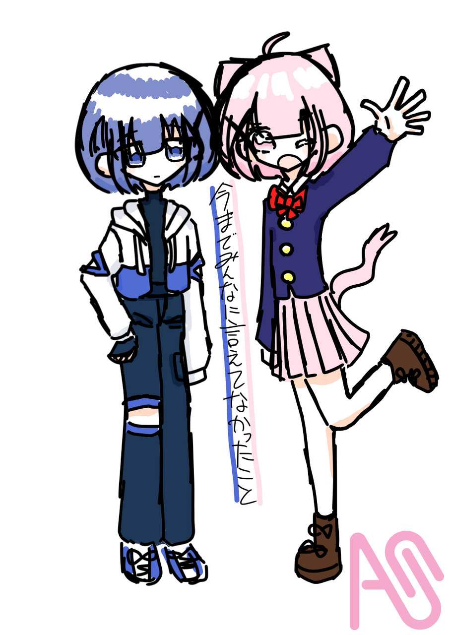 今までみんなに言えてなかったこと Illust of さくらもち　3月15日まで代選中！！ girl boy ご報告 下手でごめんね 途葵アート さくらもちゃーと さくとき