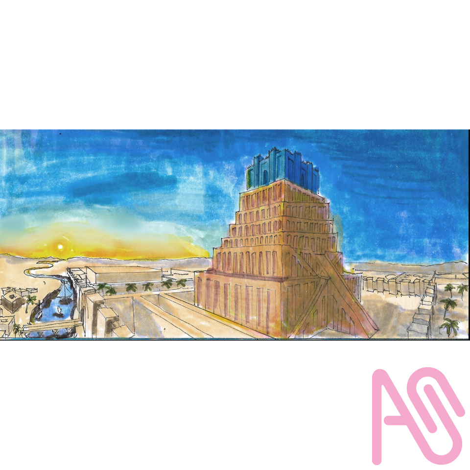 Mesopotamia 2022 Illust of DartC illustration art background handdrawn environment architecture markers