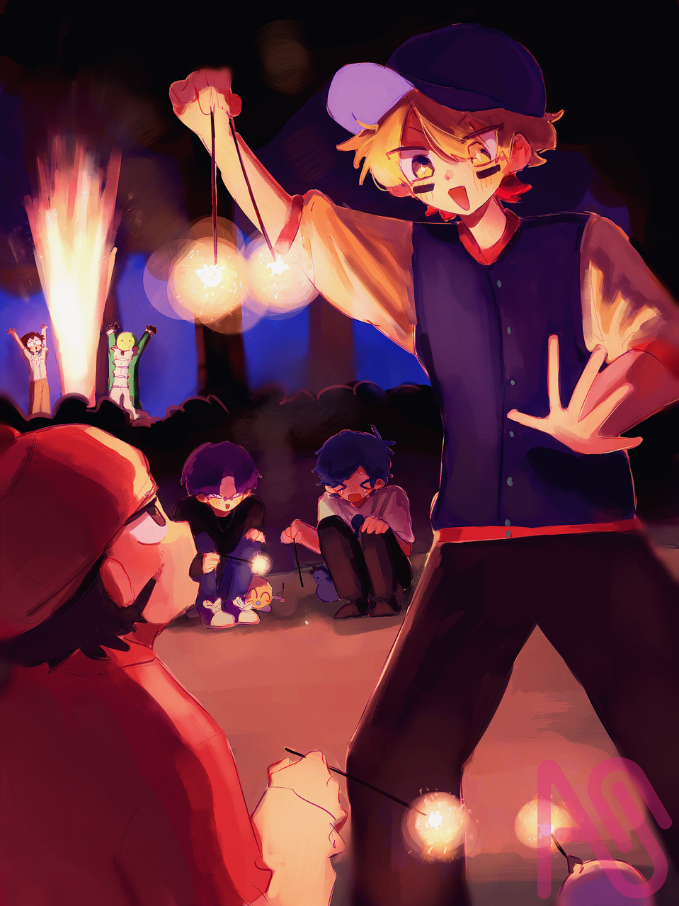 haaannnnabbi Illust of ayaao fanart 実況者 medibangpaint 花火 まじめにヤバシティ