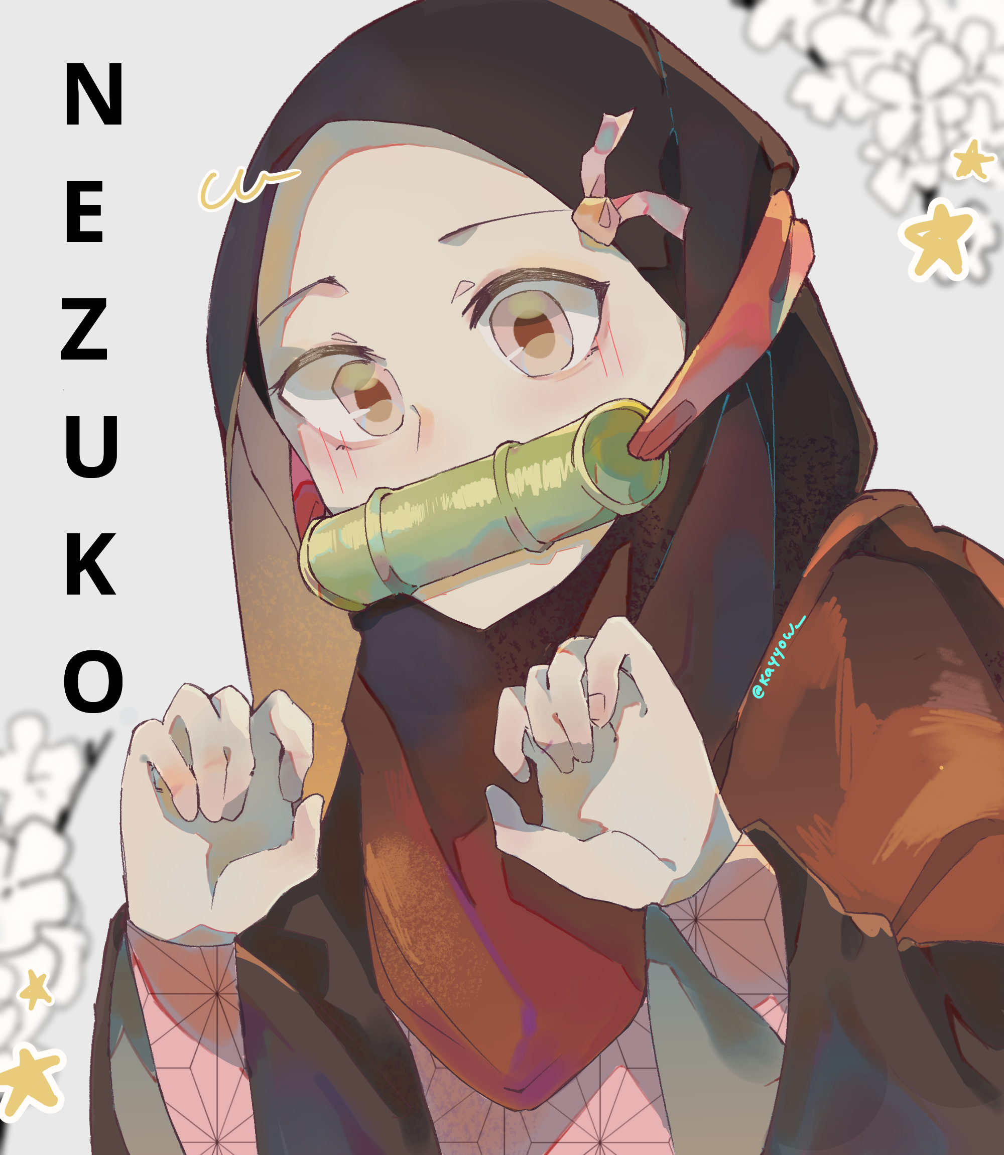 Nezuko with hijab ! ( ꈍᴗꈍ) kayyow - Illustrations ART street