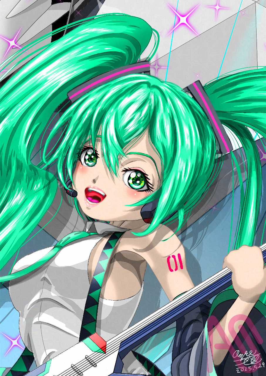 ガンダム×初音ミク Illust of 大賀　三芭図（tachibanafactory） fanfic hatsunemiku MobileSuitGundamSEED ガンダム45周年 ストライクフリーダムガンダム？