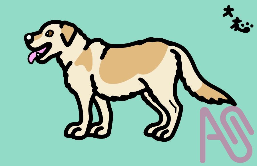 ラブラドール・レトリバー Illust of シートン大友 animal dog ペット digital 家畜 イエイヌ 哺乳類 北アメリカ ラブラドール・レトリバー ラブラドール・レトリーバー