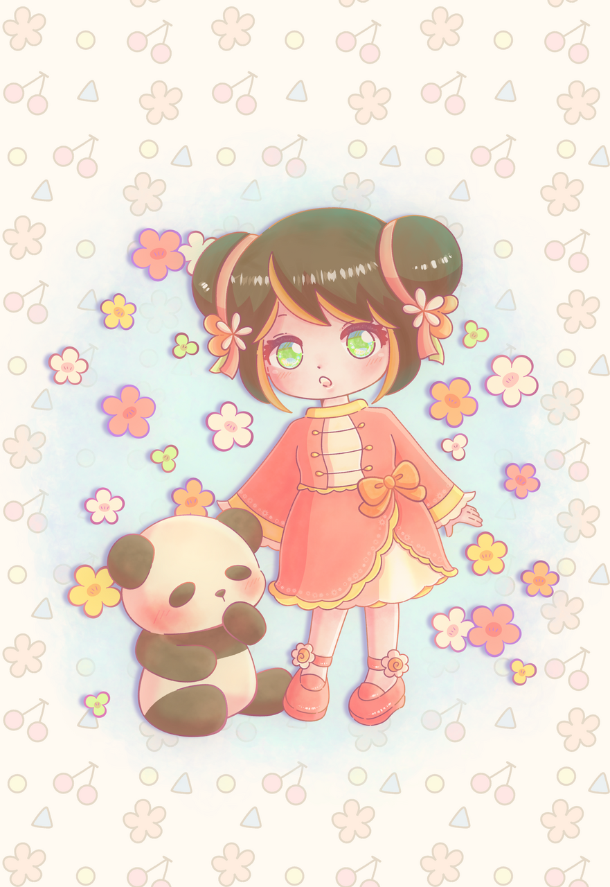 チャイナ娘 Illust of ちお girl medibangpaint oc ふんわり ゆるかわ チャイナ娘