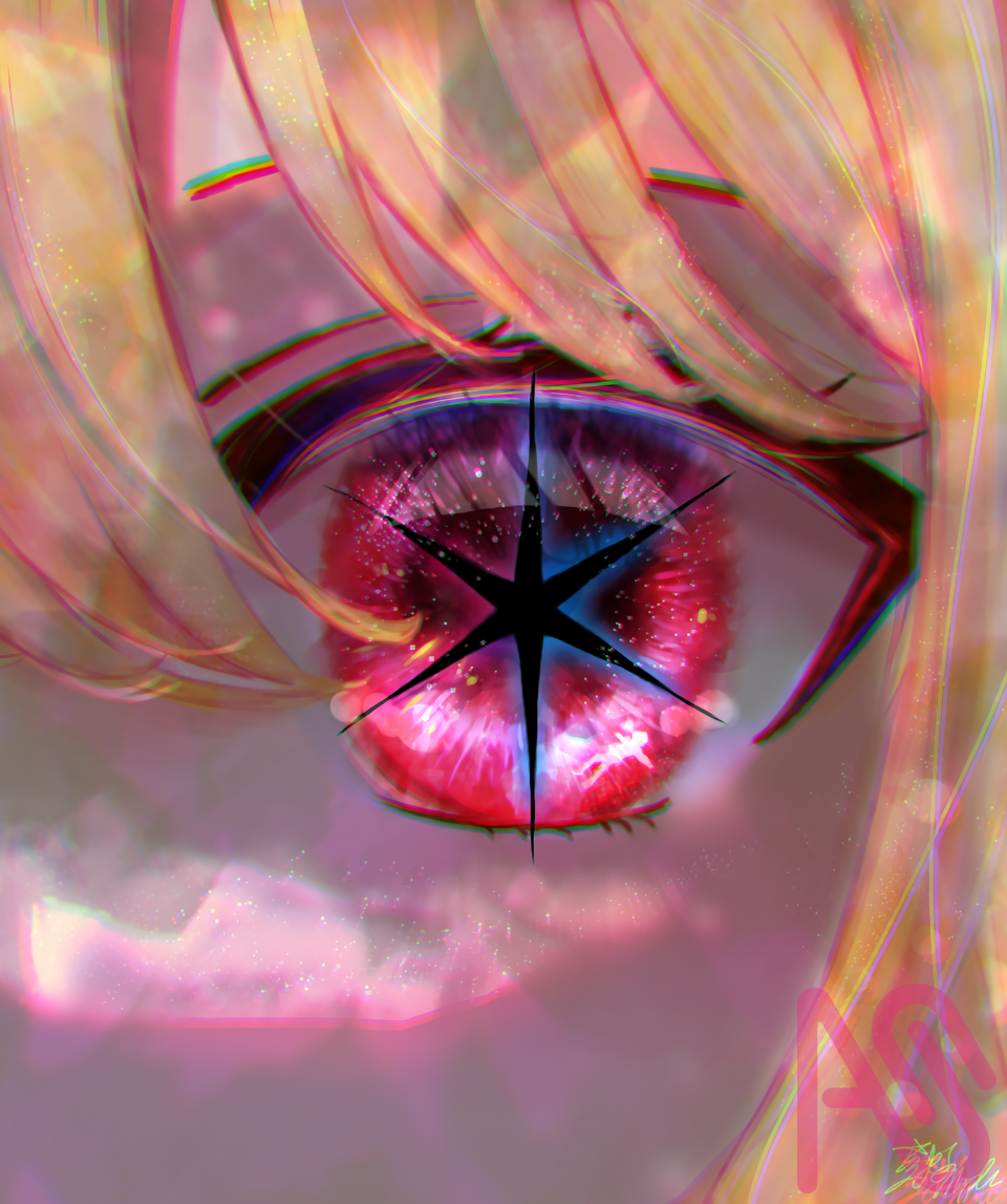 星に願いをかけて Illust of 星ランプ girl cute ルビー 同人 OshinoKo 星野瑠美衣