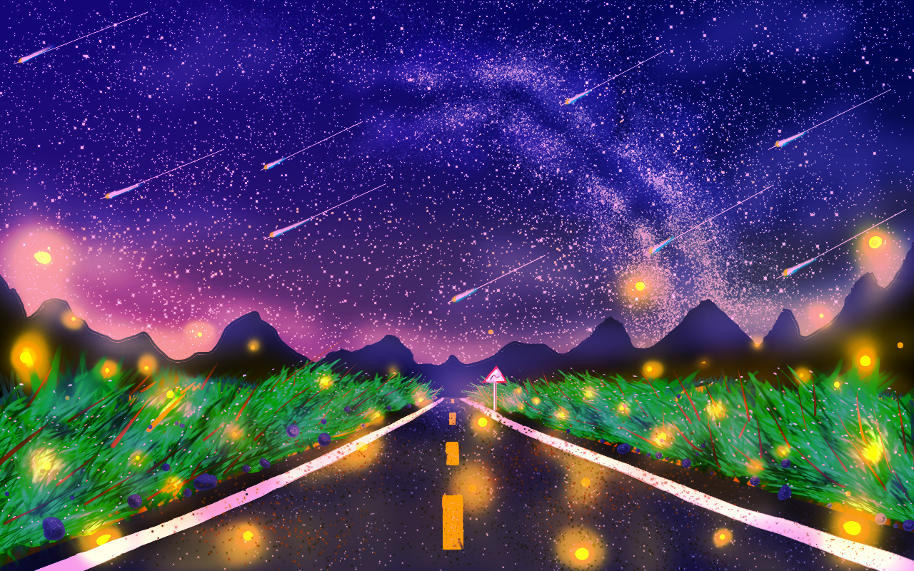 星空道路 混色 Mzu イラスト Art Street アートストリート