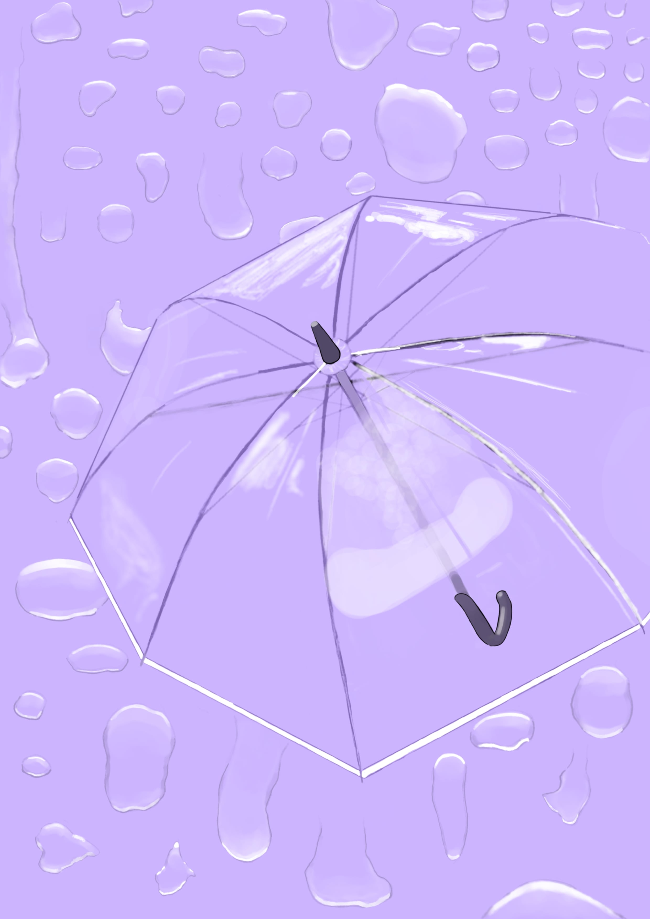 Umbrella Ribit Raindrops ribbit - Illustrations ART street