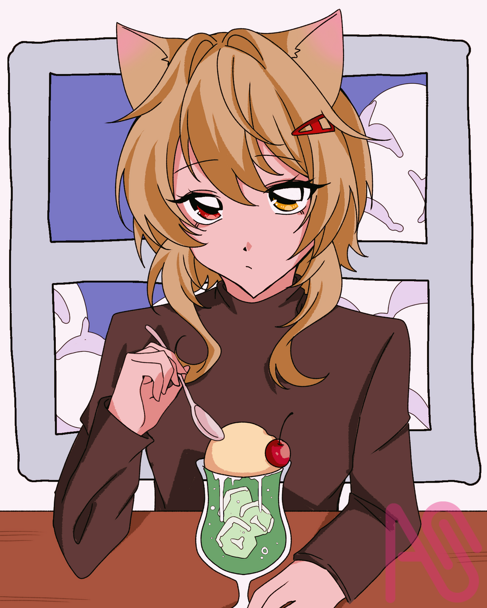 喫茶店で Illust of ことろ。 よその子 代理 平成 ことろあーと