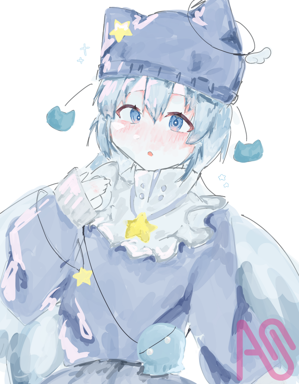 毎日ワンドロ13日目！ Illust of 描猫 檸檬 💊🎀🩷 impasto ワンドロ illustration digital 星は綺麗！