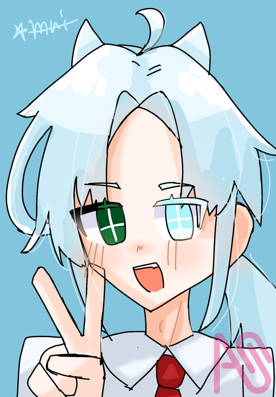めぐちゃんへ〜！！！ Illust of むいむぎᐡ.  ̫ .ᐡ doodle よその子 代理 めぐの絵日記