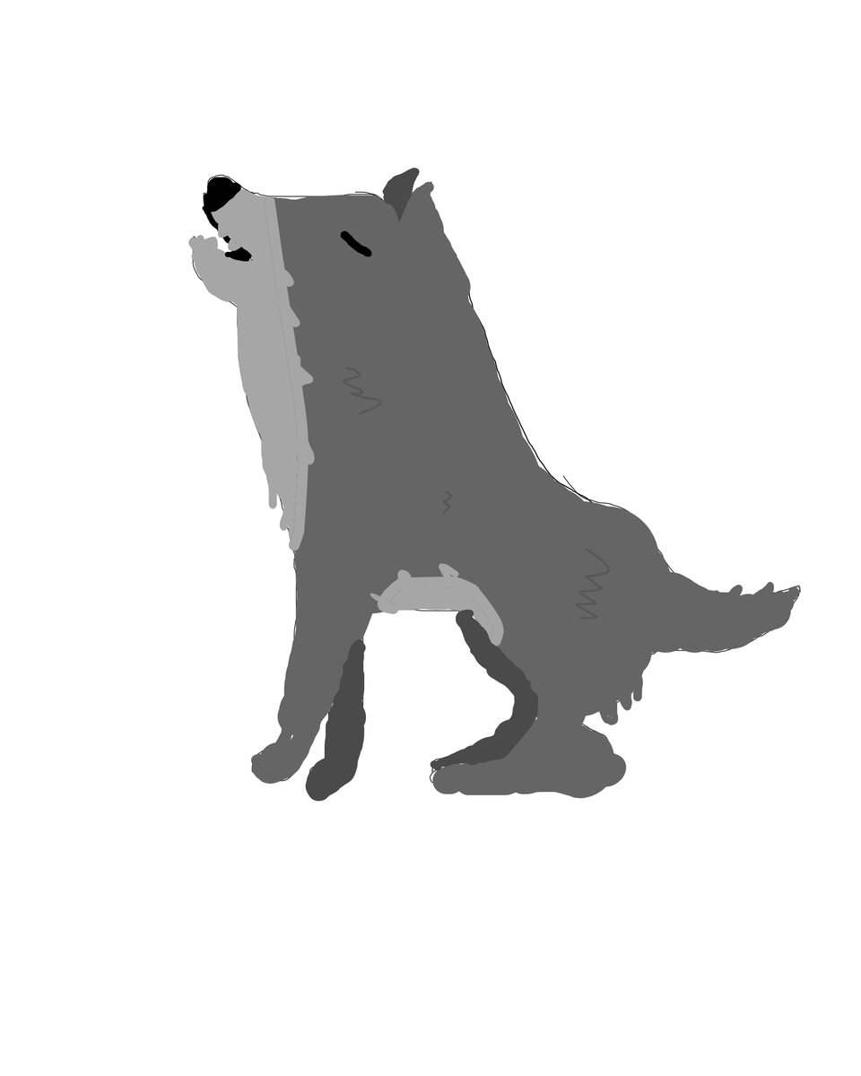 マウスで描いた狼ｗ けんきょう イラスト Art Street アートストリート