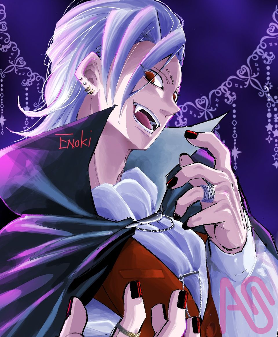 宇髄さんのド派手にハロウィン　吸血鬼ver Illust of エノキ fanfic fanart illustration メディバンペイント かっこいい vampire Halloween KimetsunoYaiba UzuiTengen