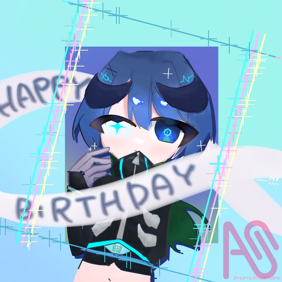 きなこちゃん！！！【大大大大大遅刻です😭】 Illust of 縁化桃 birthday 桃のお礼絵 蒼い実験体