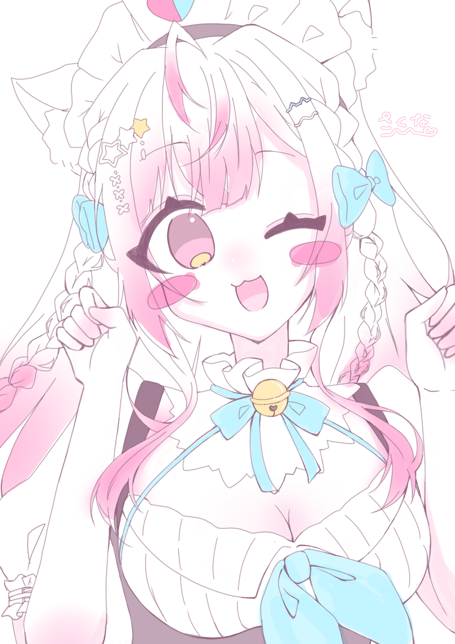 新ビジュのさくたん描いた！！ Illust of 😎無能な桜美さん🥛🍒/🍵💫☯️ medibangpaint 桜美みるく さくなあーと 結城さくな