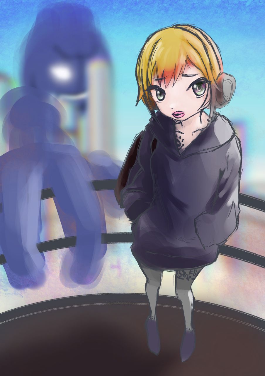 colour me pop Illust of ABTOP girl original oc procreate kawaii
