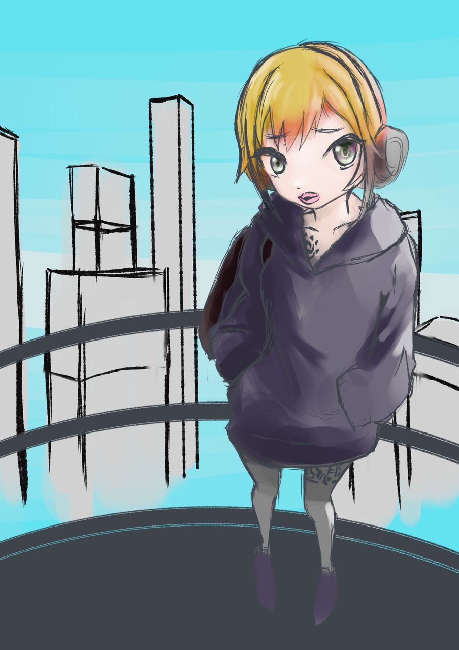 colour me pop Illust of ABTOP girl original oc procreate kawaii
