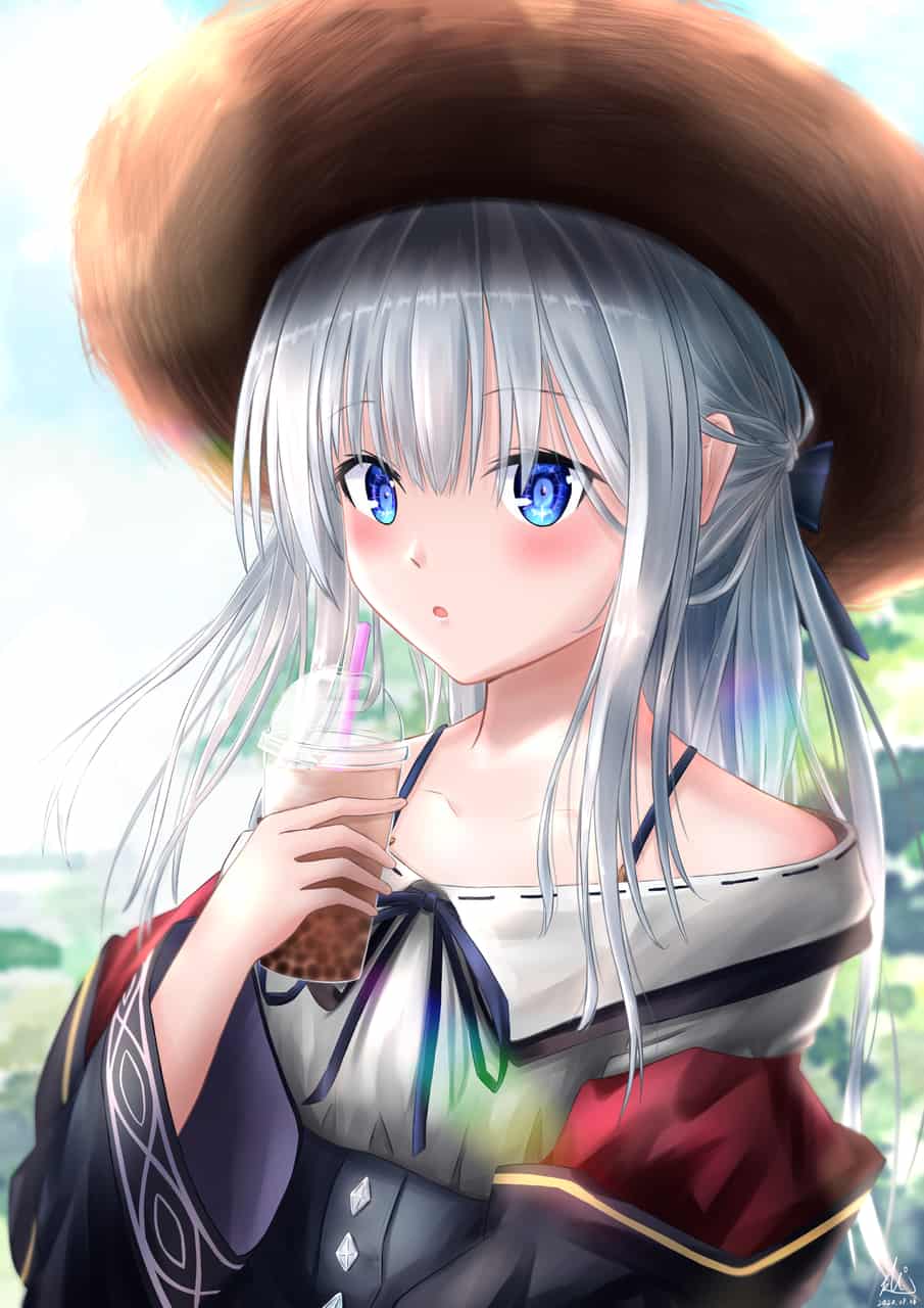 タピオカを飲むイレイナ 代々 イラスト Art Street アートストリート