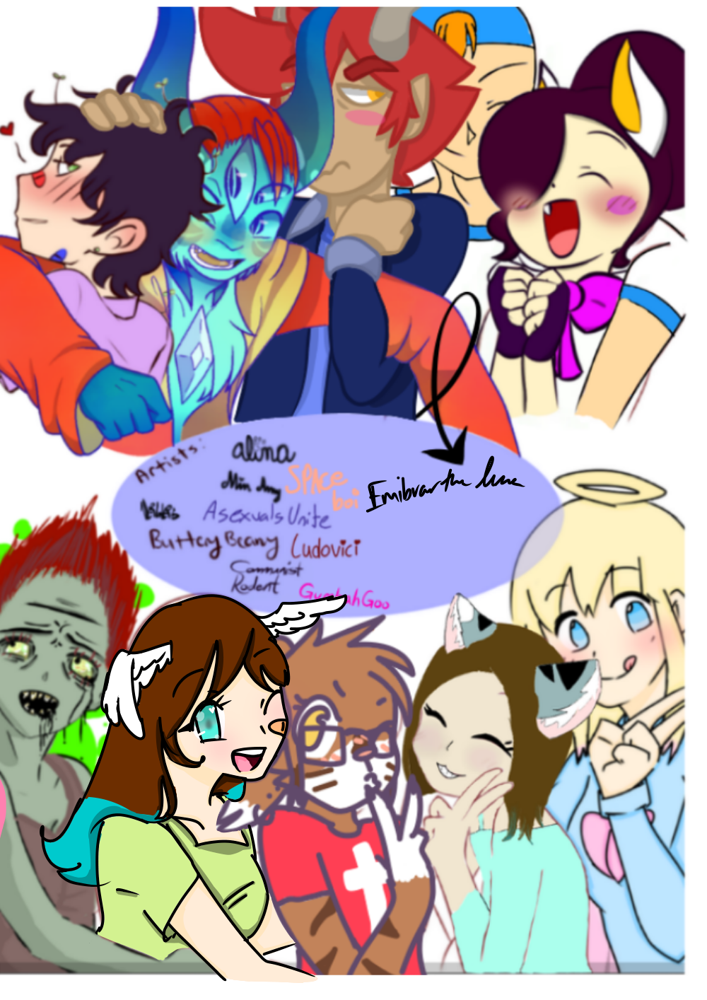 Random Character Collab Trend Random collab I joined though probably shouldn't emi° - 插畫 ART street