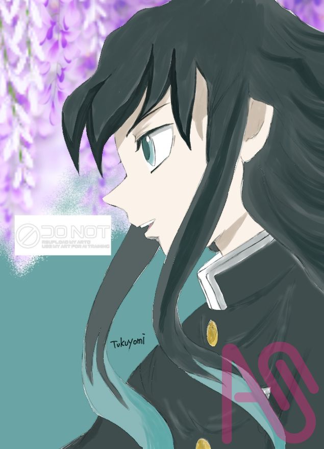藤と無一郎くん　　初夏へ Illust of tukuyomi fanfic fanart illustration medibangpaint かっこいい アイビスペイント KimetsunoYaiba TokitouMuichirou ツクヨミアート