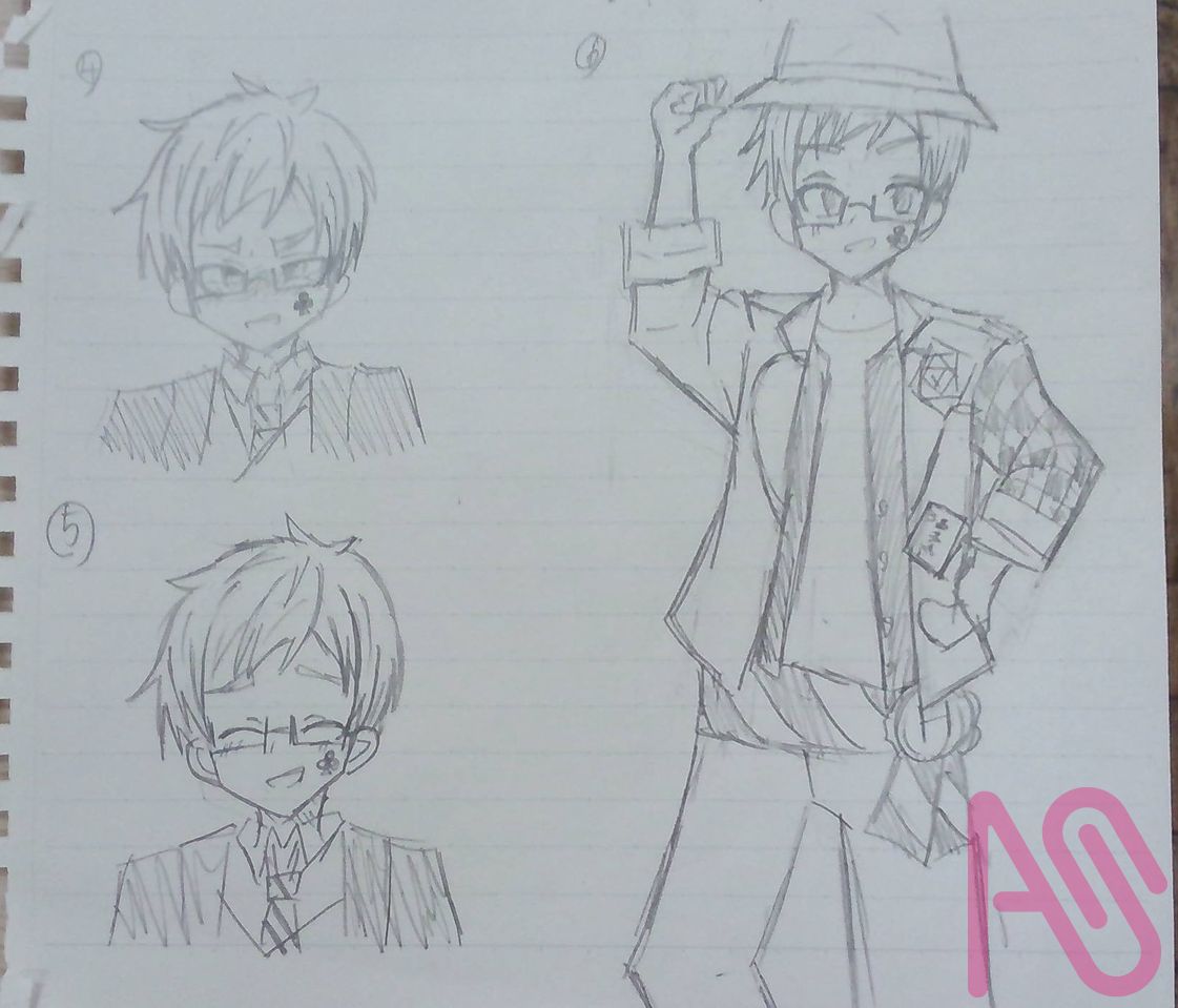 トレイ・クローバー Illust of 汰桜 表情練習 Twisted-Wonderland TreyClover ディズニーツイステッドワンダーランド ツイステイラスト AnalogDrawing