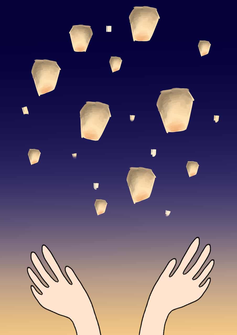 平溪放天燈 Chulin イラスト Art Street アートストリート