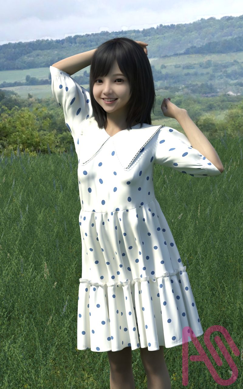草原 Illust of Jackie Jackson girl original 3DCG DazStudio Photoreal