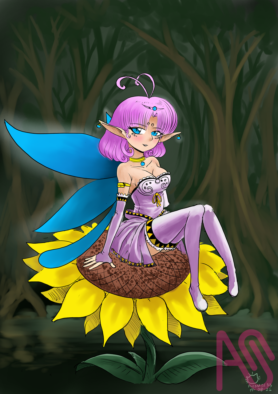 hada del bosque  Illust of poroniel-33 illustration original diseño criaturas proseso