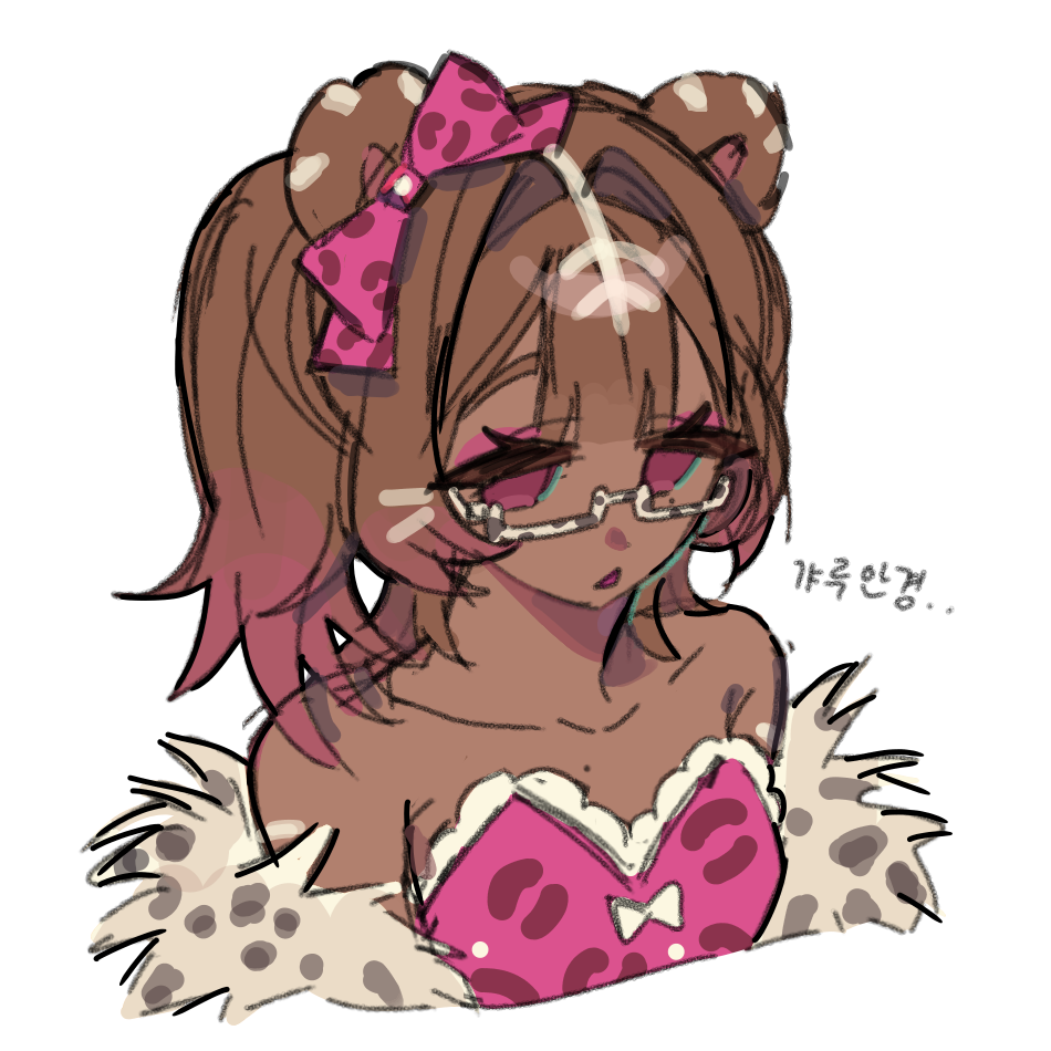 OC Illust of K"onlee medibangpaint cat_ears pink doodle art cute oc