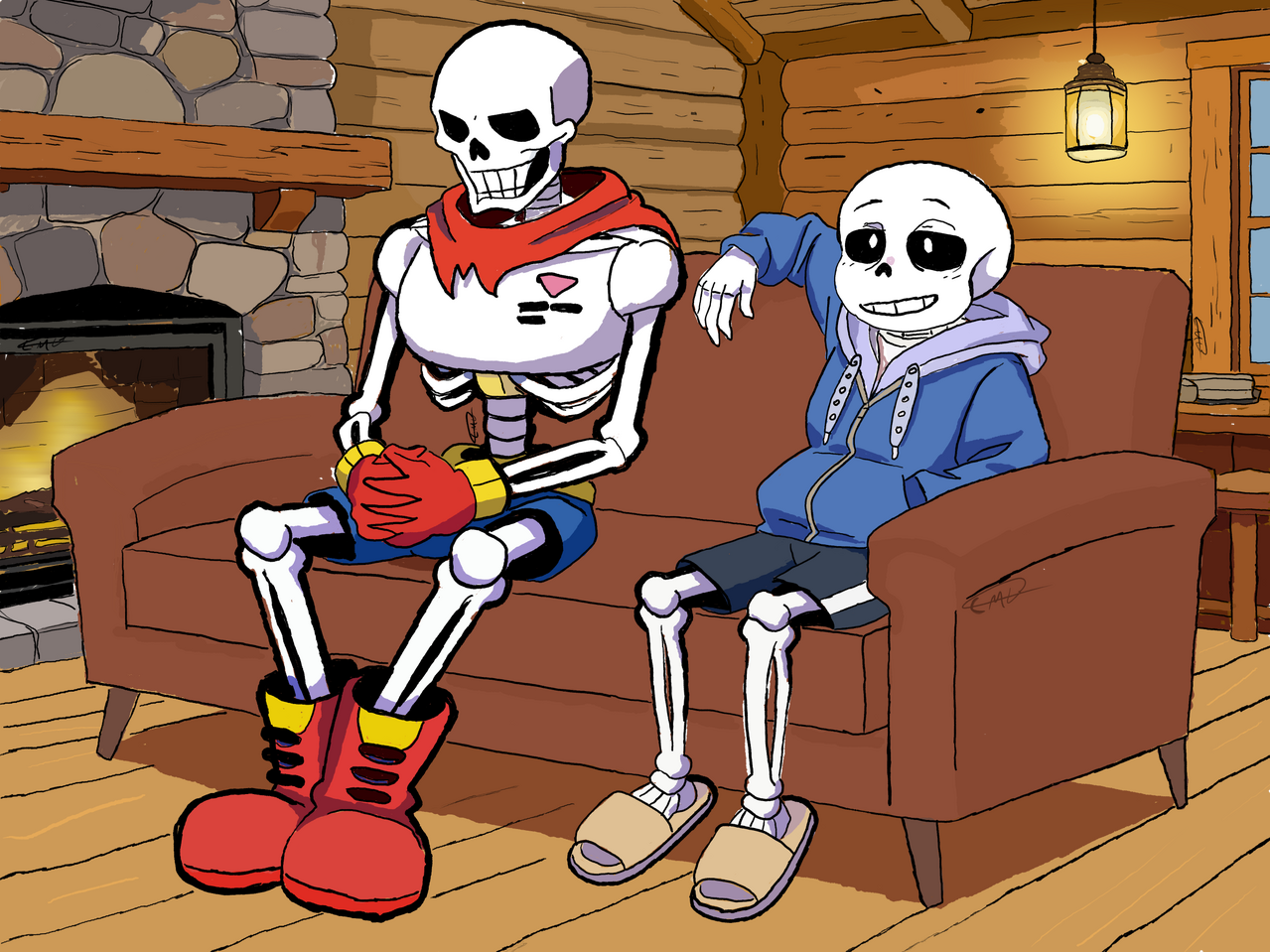 Papyrus and Sans Illust of Reytrins fanart medibangpaint undertale Sans Papyrus