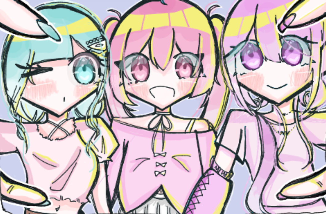 🍡🌸🩵 Illust of 恋莉めうめう@オリ選中！ 翠莉りん みたりんめう