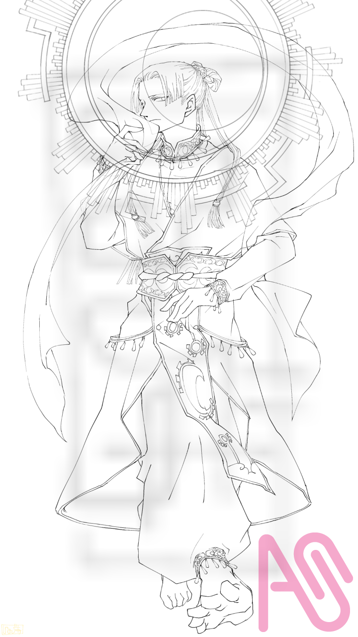 月の護人 Illust of しるびあ 一次創作 digital oc アイビスペイント 創作イラスト