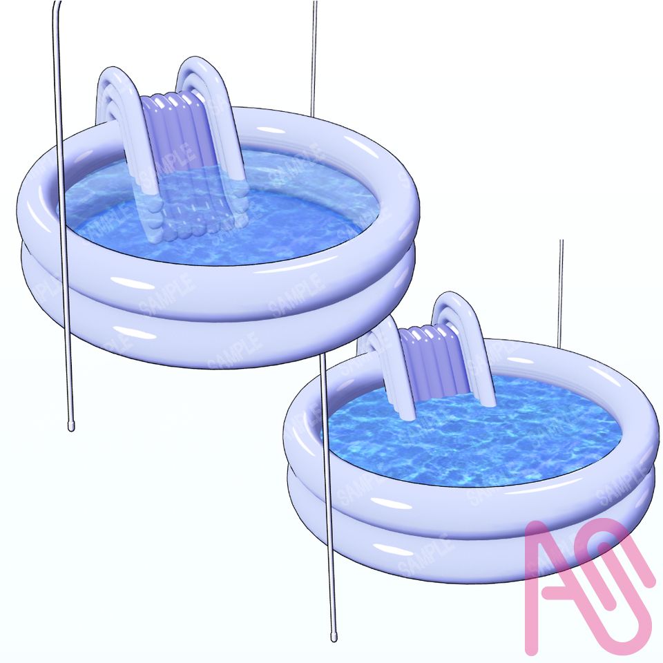 3Dミニプール Illust of ヨワタリJAWS 3D CLIPSTUDIOPAINT プール Pool clipstudio CLIPSTUDIO 3Dモデル ミニプール