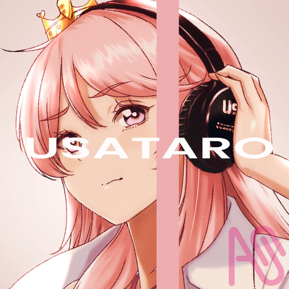 The F1RST USATARO（タップ後が本物） Illust of はんりんご girl fanart rabbit headphones マイク うさあーと 絵さたろう