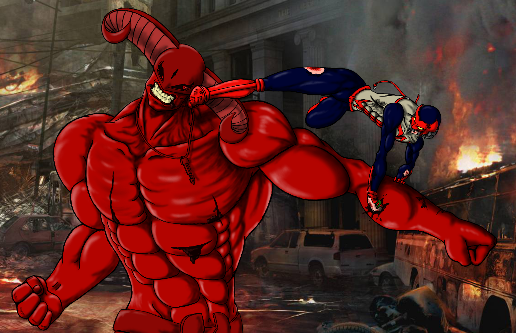 Red Father Red Father VS The Stuntman M.j. solidor - Illustrations ART street