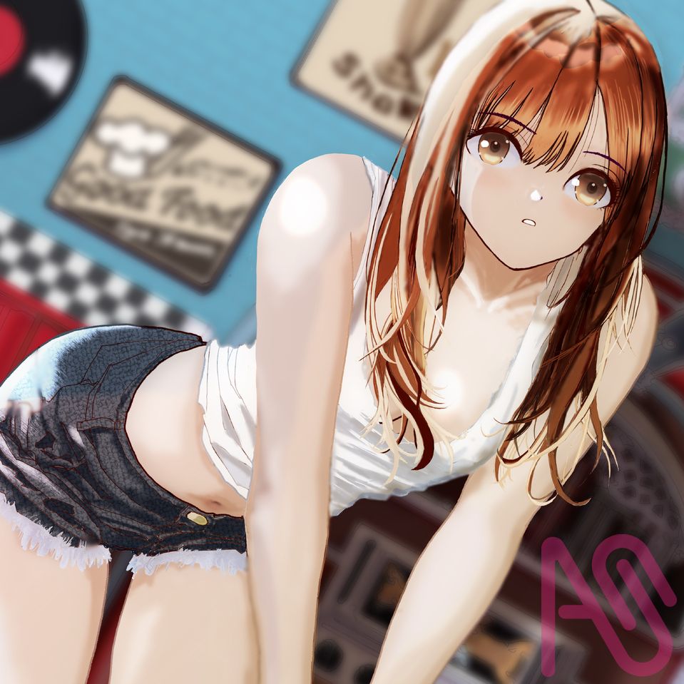 アメリカンダイナー Illust of アオキ girl アメリカ oc schoolgirl SFファンタジー 昭和レトロ レコード japanesegirl アオキガール
