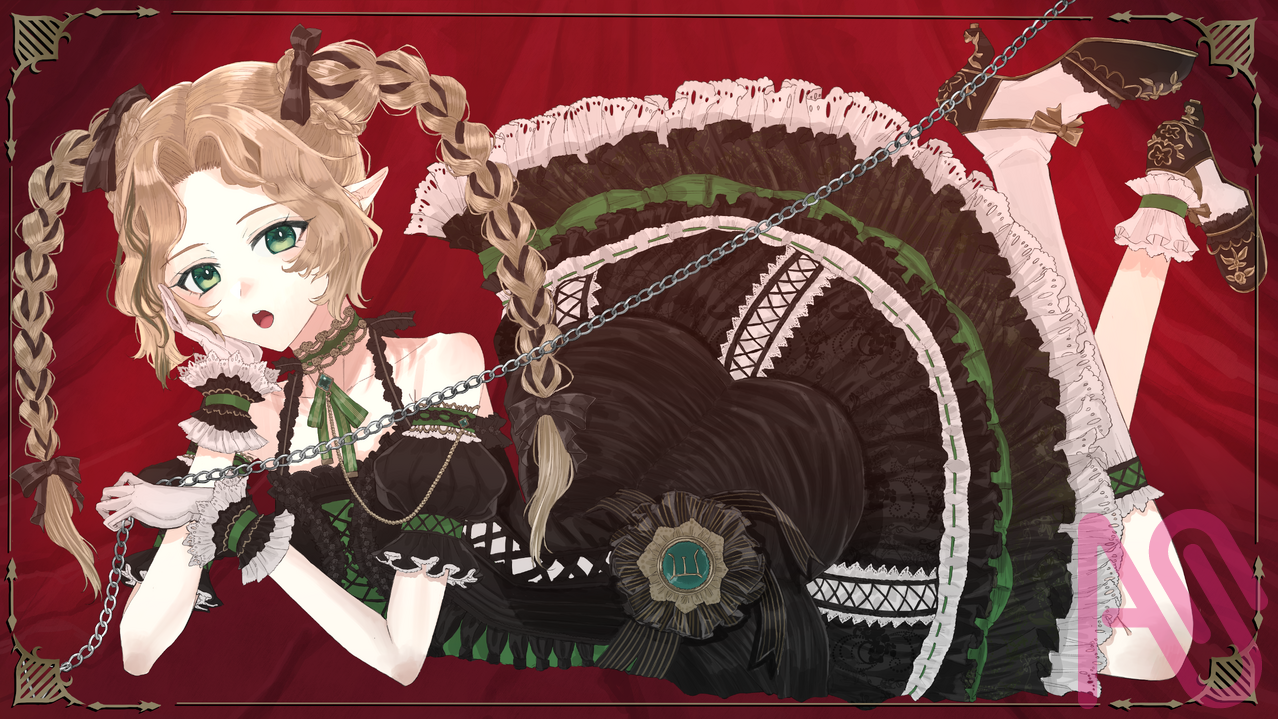 スポットライト Illust of メモリ girl fanart illustration digital red black ロリィタ virtual_YouTuber Vliver