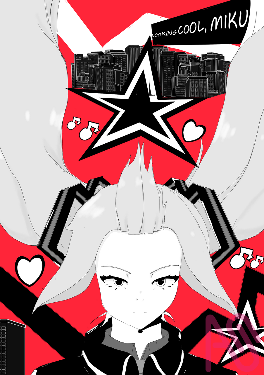 Miku p5 Illust of snowdam VOCALOID art medibang follow Persona5 followme