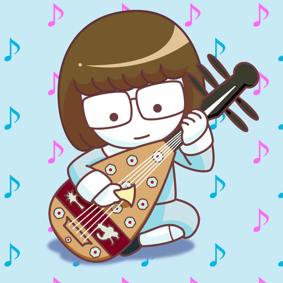 五弦琵琶弾かせて キカッツ イラスト Art Street アートストリート