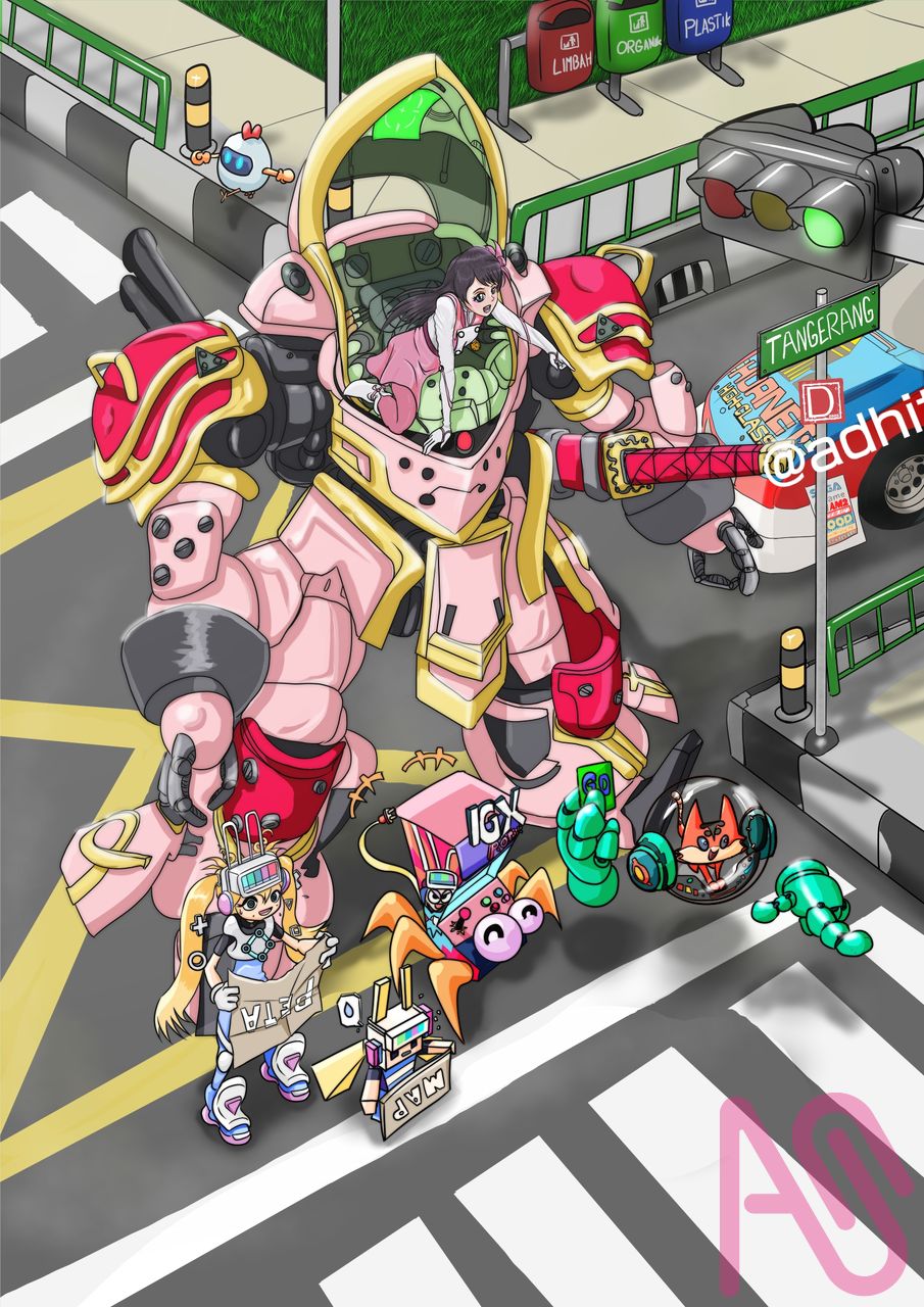 LOST Illust of Adhi Trahono SEGA digital SakuraWars mecha superrobot