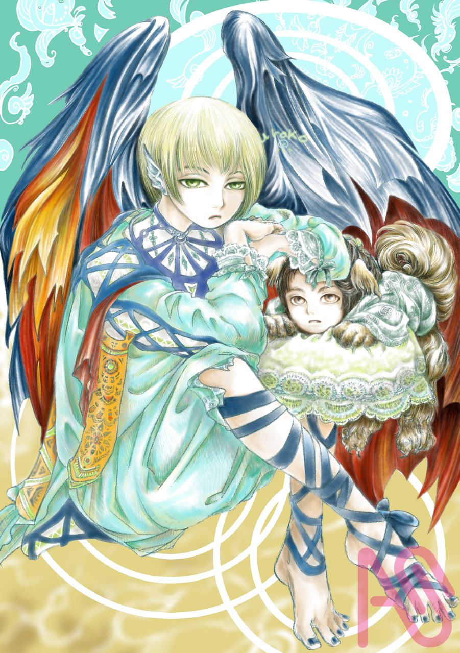 たいくつ Illust of uroko 人外 original medibangpaint oc 人面犬