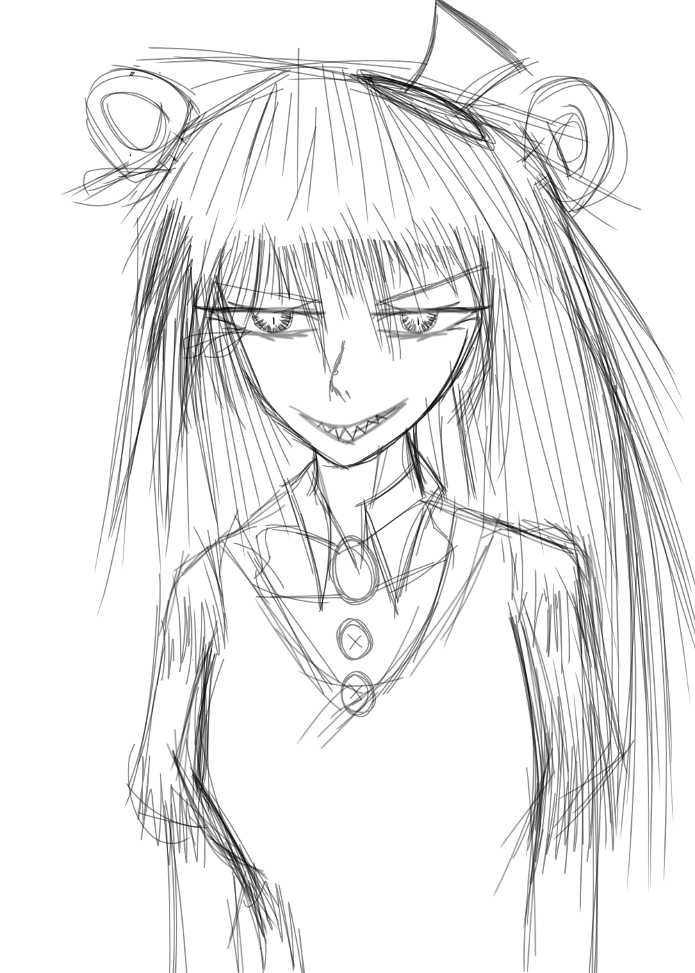Wip female nightmare fnaf 4 dra senkrad artis illustrations art