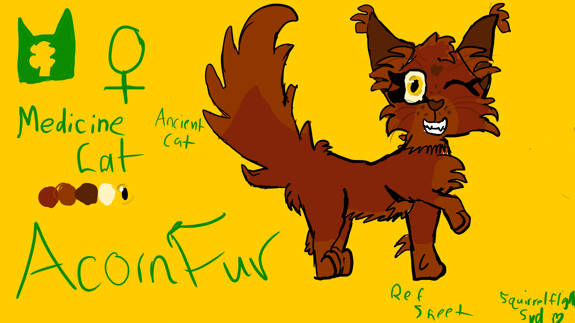 Acorn Fur! Warriors Medicine Cat SquirrelflightSyd Illustrations ART