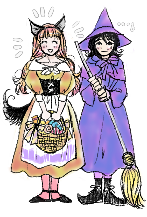 狼少女と内気な魔女 ハロウィンイラスト 笑い猫 細村誠 イラスト Art Street アートストリート